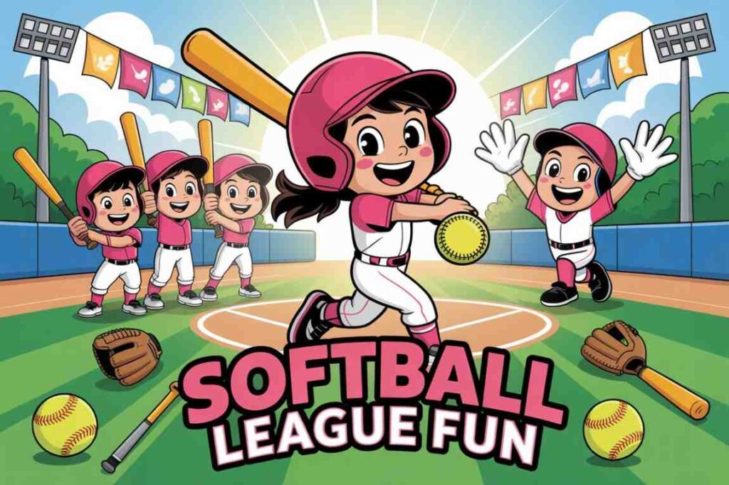 Softball Cartoon Image
