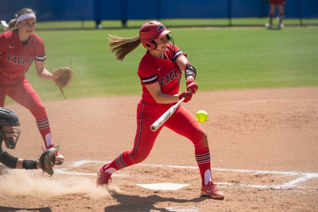 Softball Players in Action