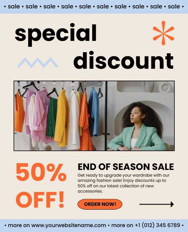 Special discount flyer