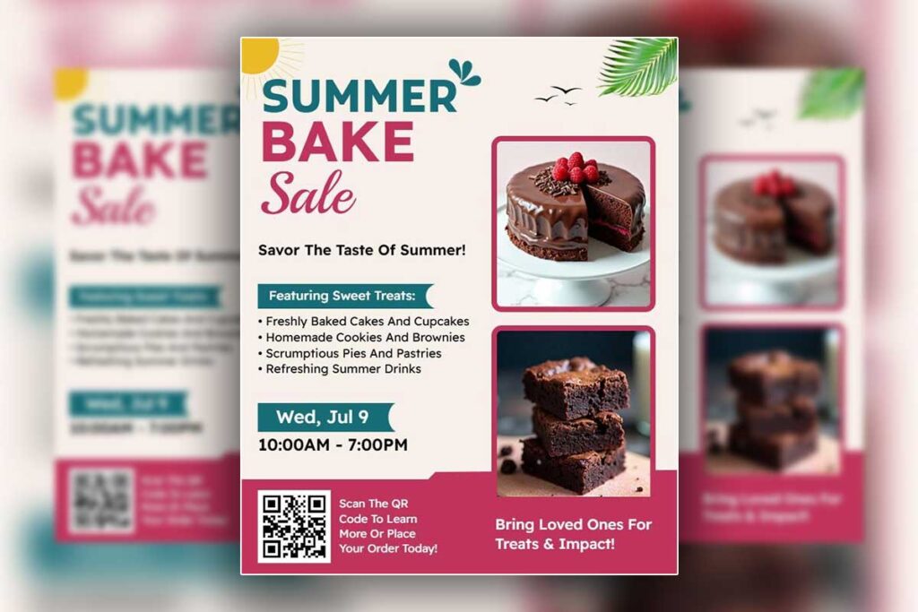Summer Bake Sale Event Flyer