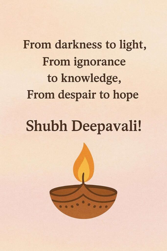 Sunrise with diyas symbolizing new beginnings