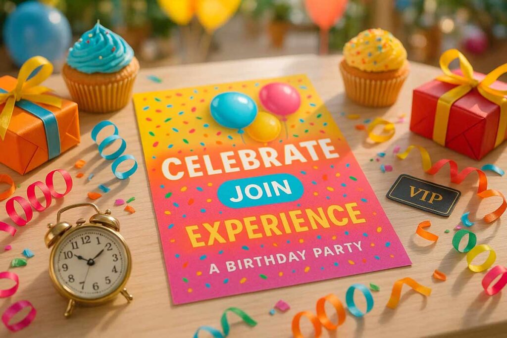 Power words and psychology-driven language for birthday flyers