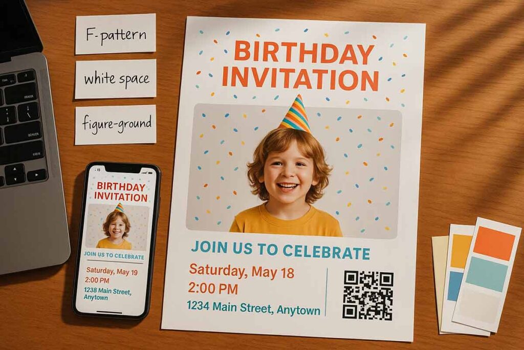 Psychology-based birthday invitation design