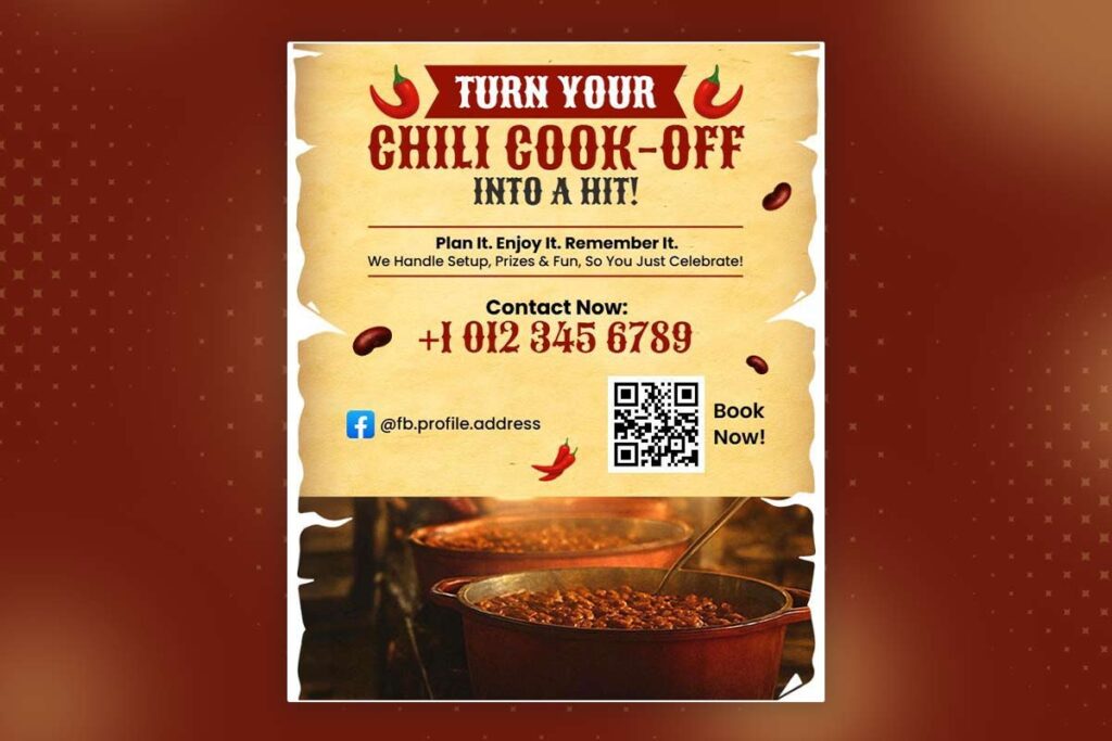 Chili Cook-Off Event Promotion Flyer Template