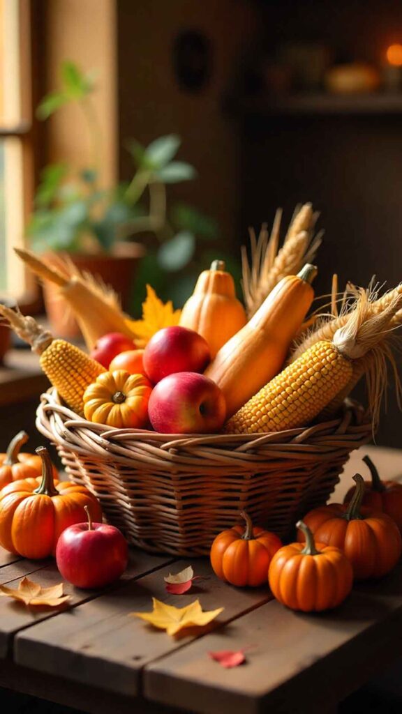 Golden Grain Harvest Scene Background
