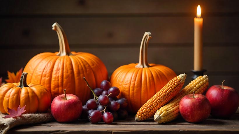Rustic Harvest Still Life Wallpaper