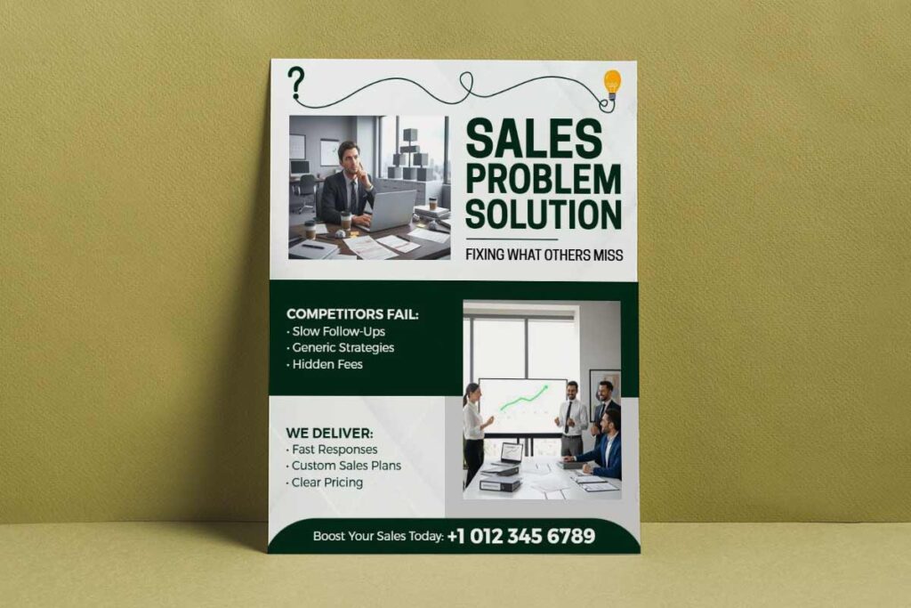 Sales Problem Solving Advertisement Flyer Template