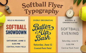Softball Flyer Typography Guide