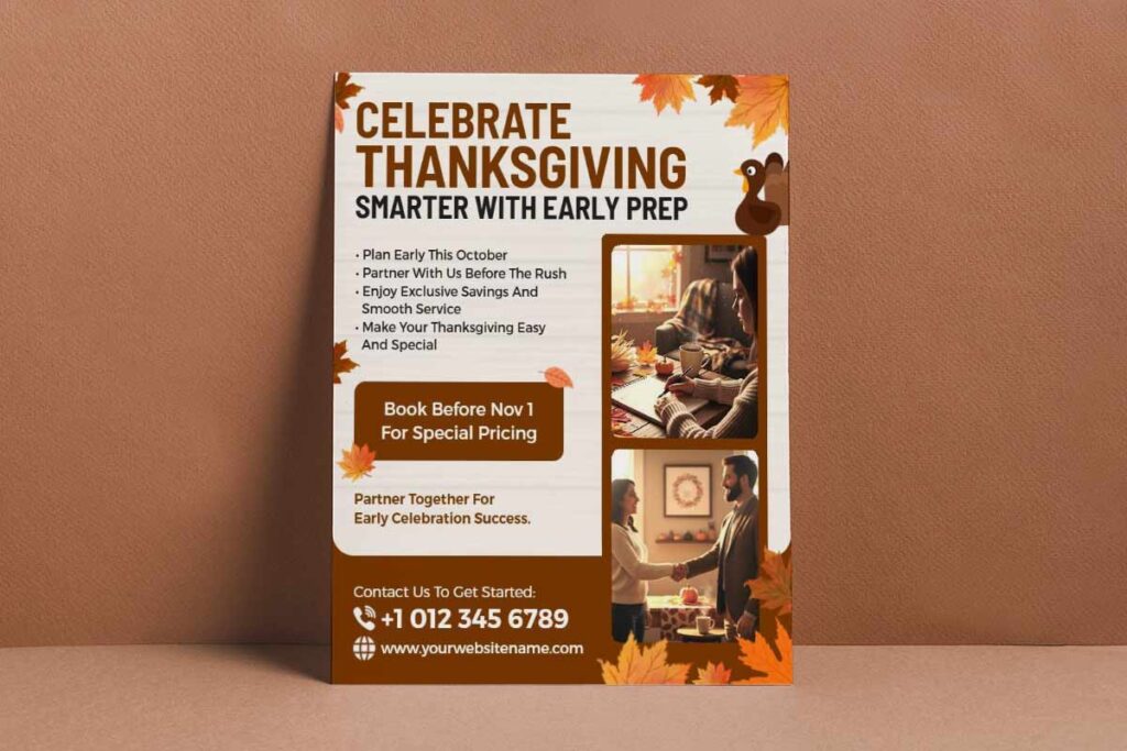 Thanksgiving Early Preparation Promotion Flyer Template