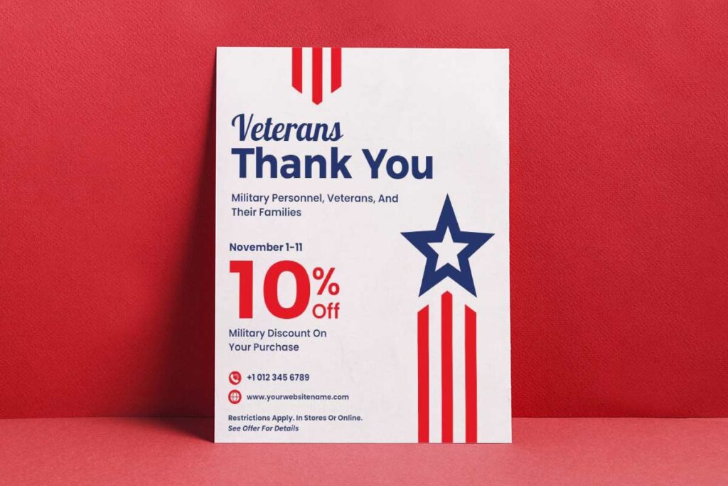 Veterans Appreciation Discount Flyer Template