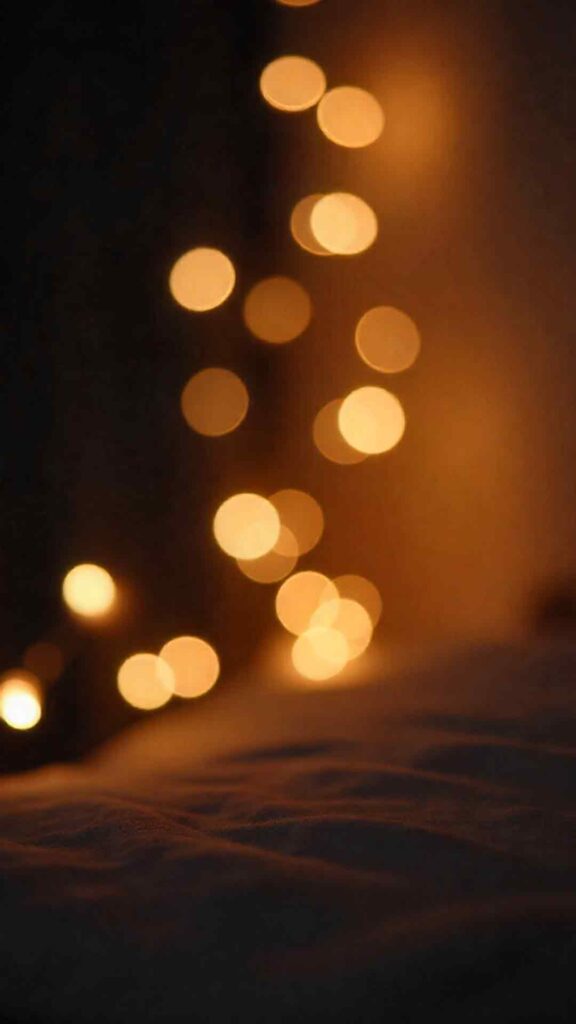 A Warm Golden Christmas Lights Bokeh Background