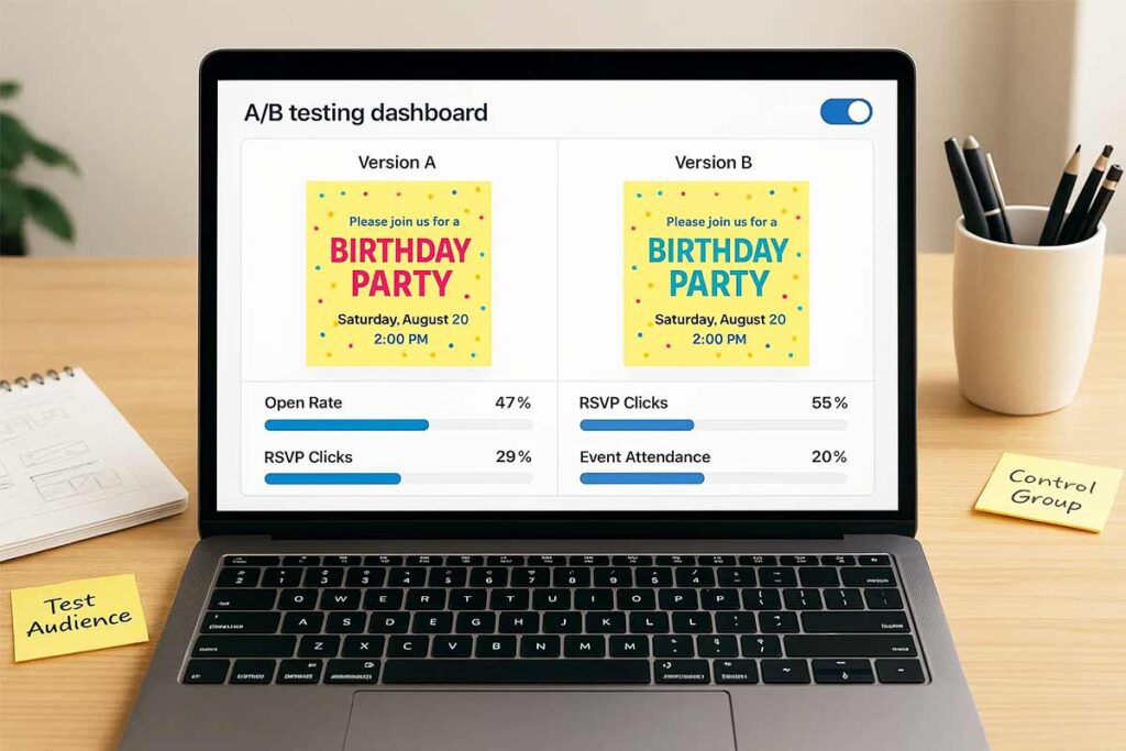 A/B test setup diagram