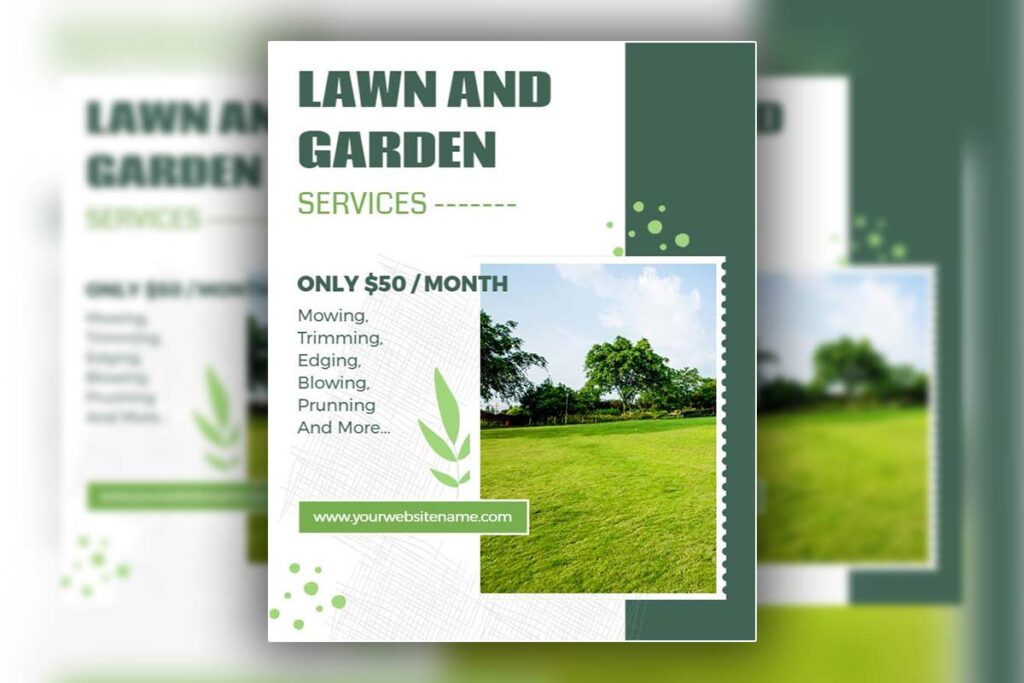 Affordable Lawn Care And Garden Services Flyer Template