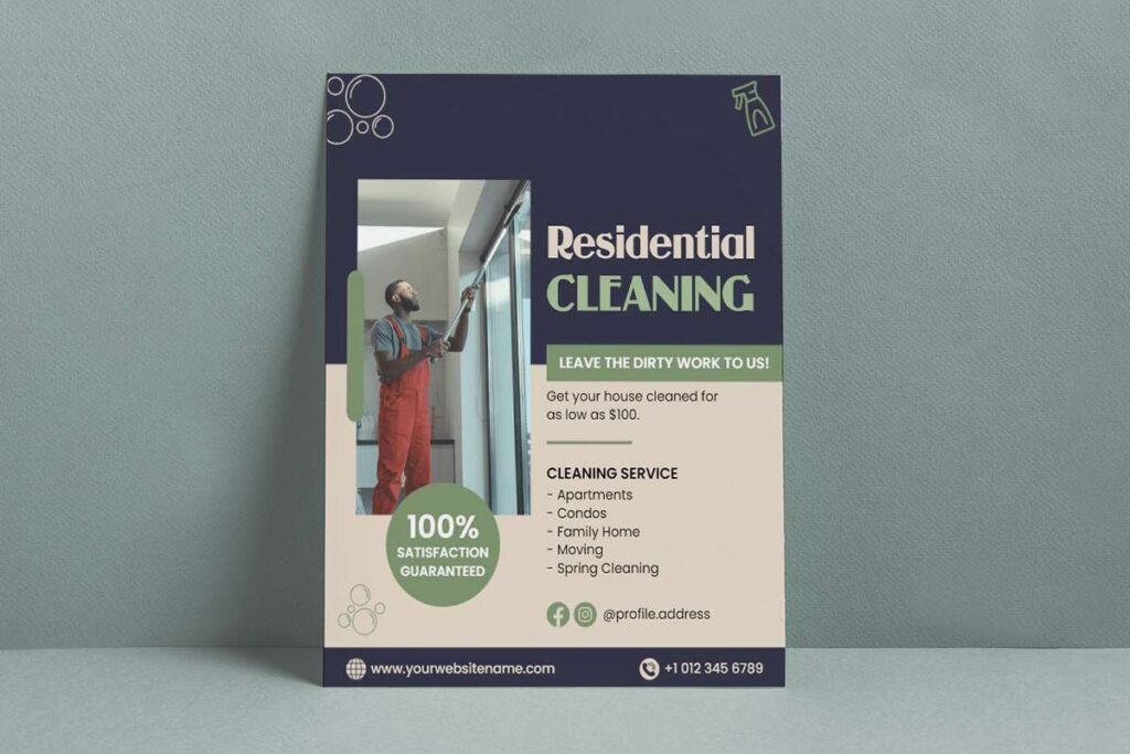 Affordable Residential Cleaning Services Flyer Template