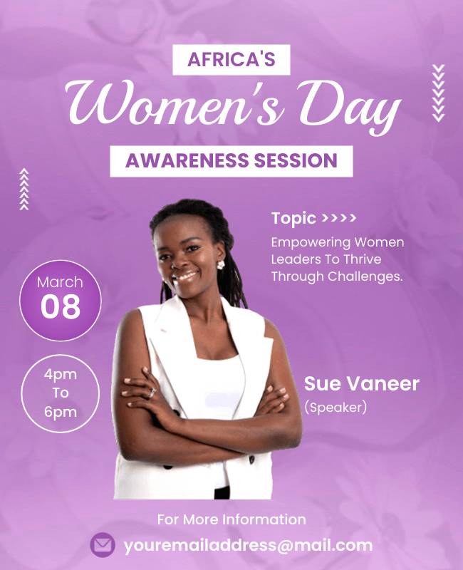 Africa’s Culture Women’s Day Awareness Session Flyer