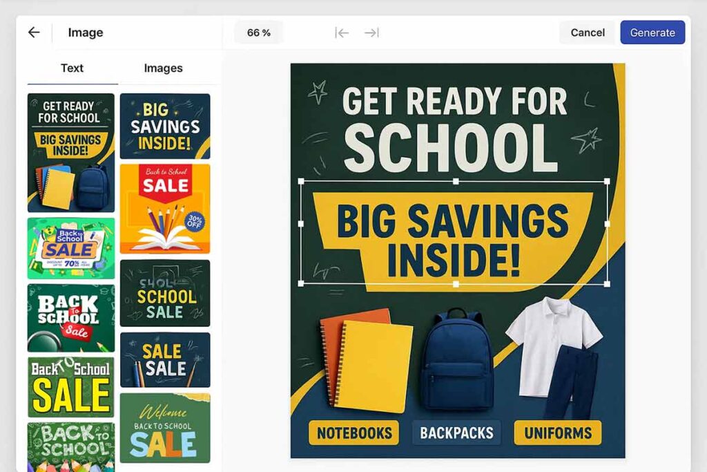 back to school with ai flyer generator