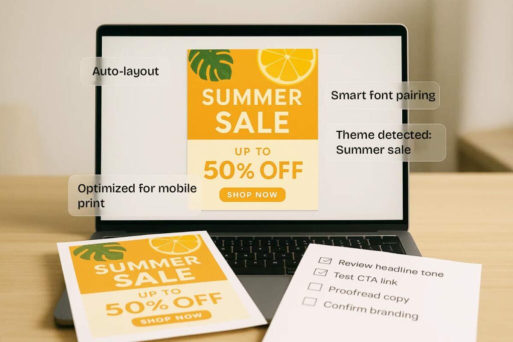 Colorful summer sale mockup with bold typography and eye-catching discount designs.