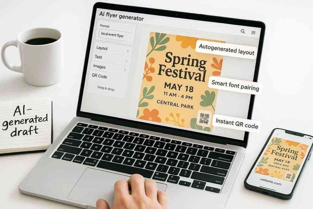 Spring festival AI-generated flyer