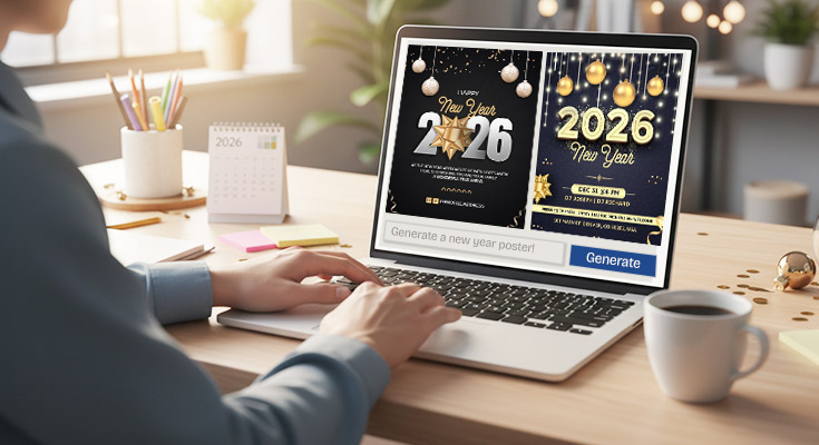 ai prompt to generate new year poster