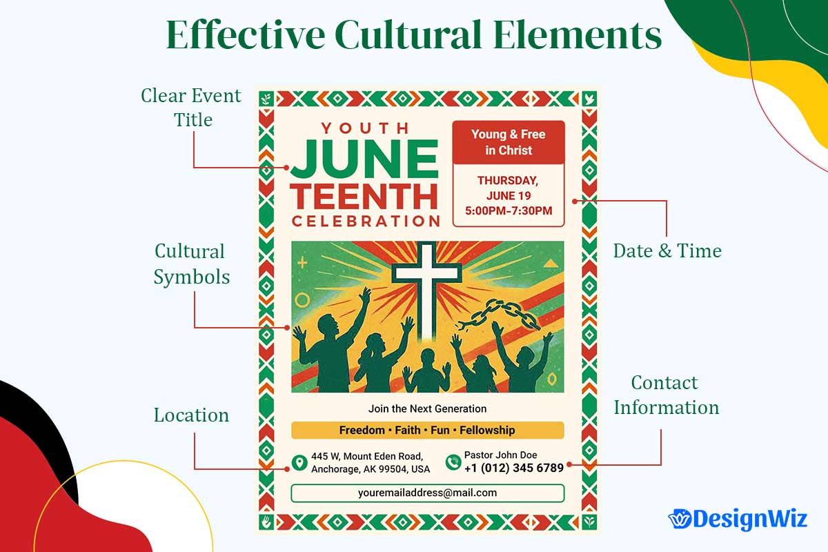 An Effective Juneteenth Flyer With Cultural Elements