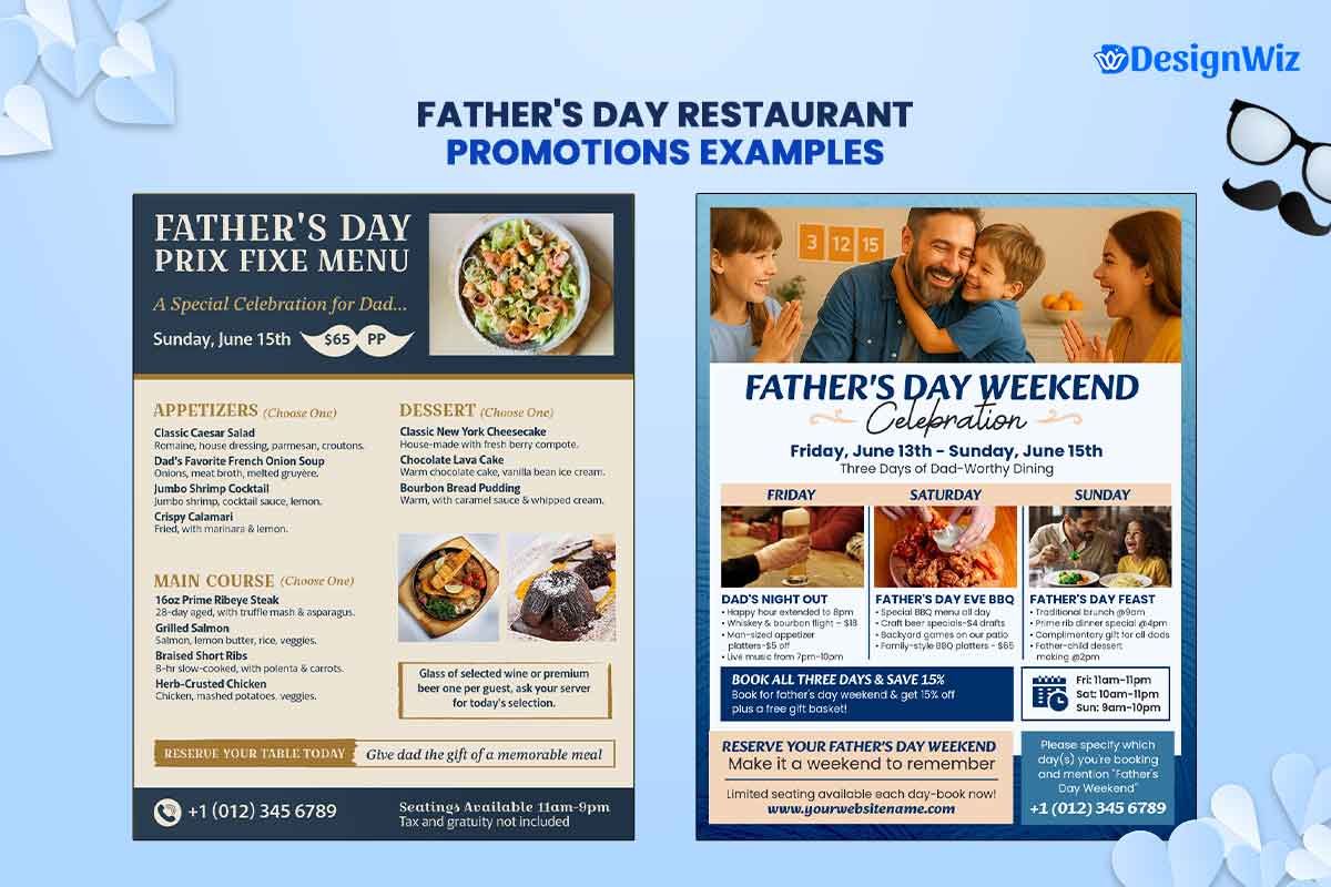 annotated menu flyer design