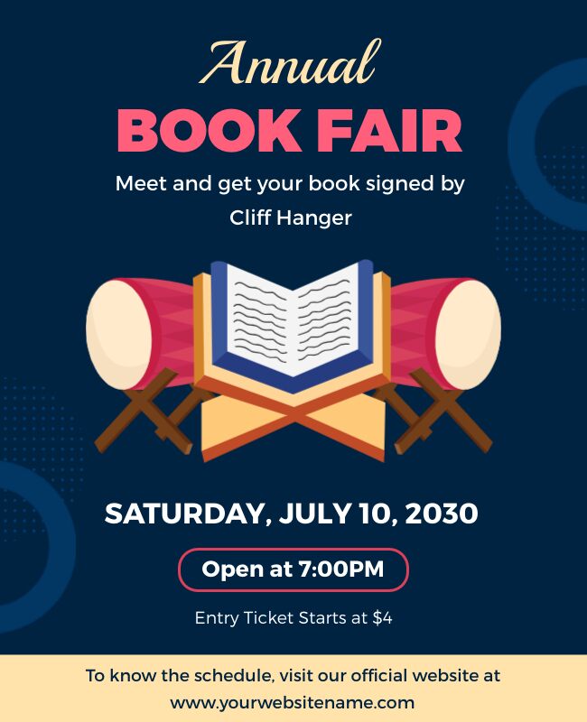 Annual Book Fair Flyer Template