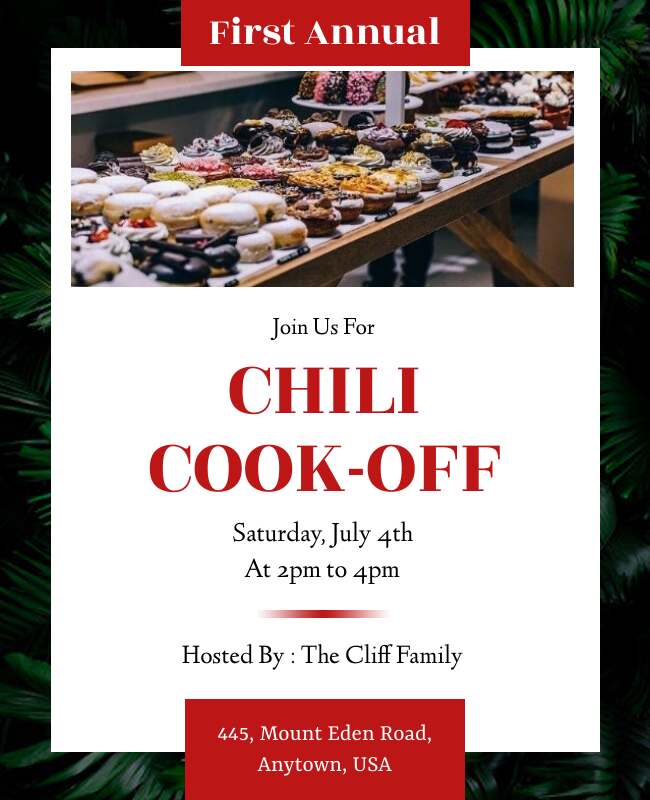 Annual Chili Cook-Off Flyer Template