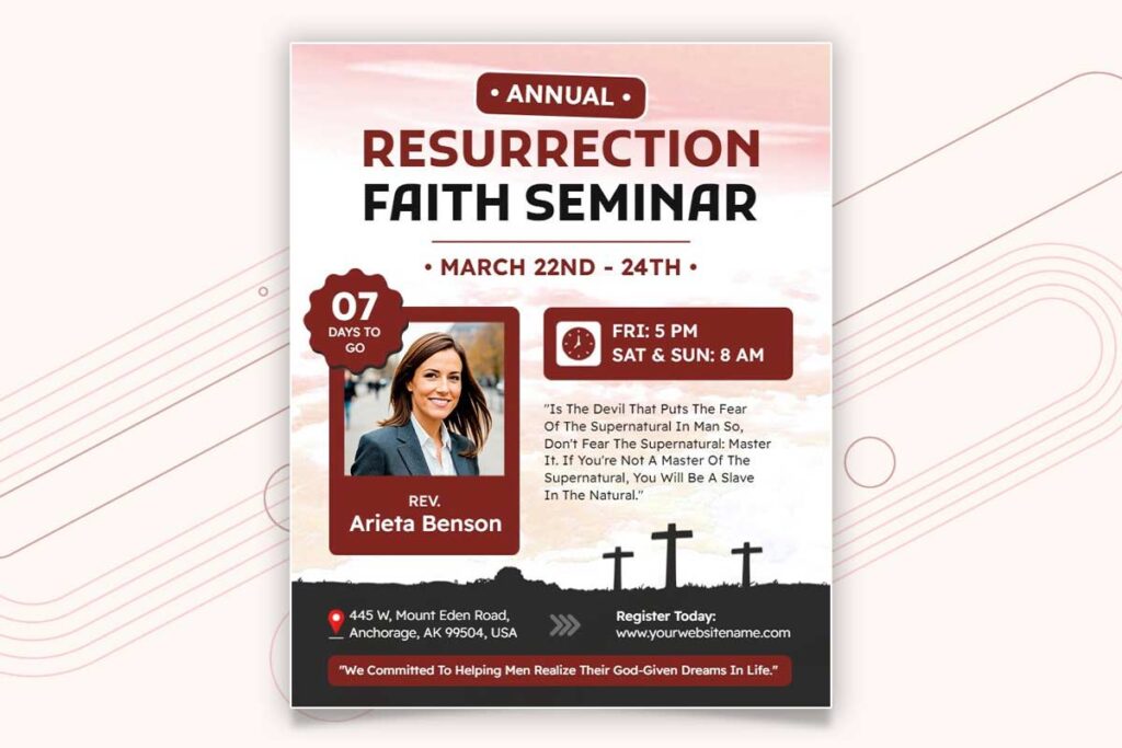 Annual Resurrection Faith Seminar Flyer Template