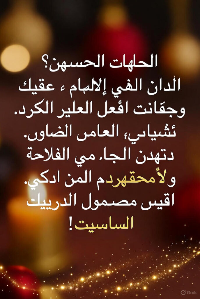 Arabic Formal Christmas Greeting