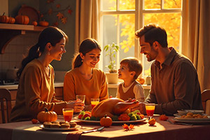 Artistic Thanksgiving Illustration Image