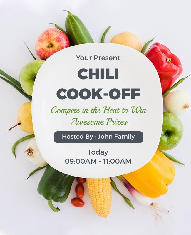 Athens Gray Chili Cook-Off Flyer Template