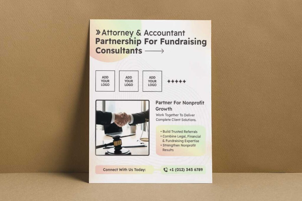 Attorney and Accountant Partnership Fundraising Flyer Template