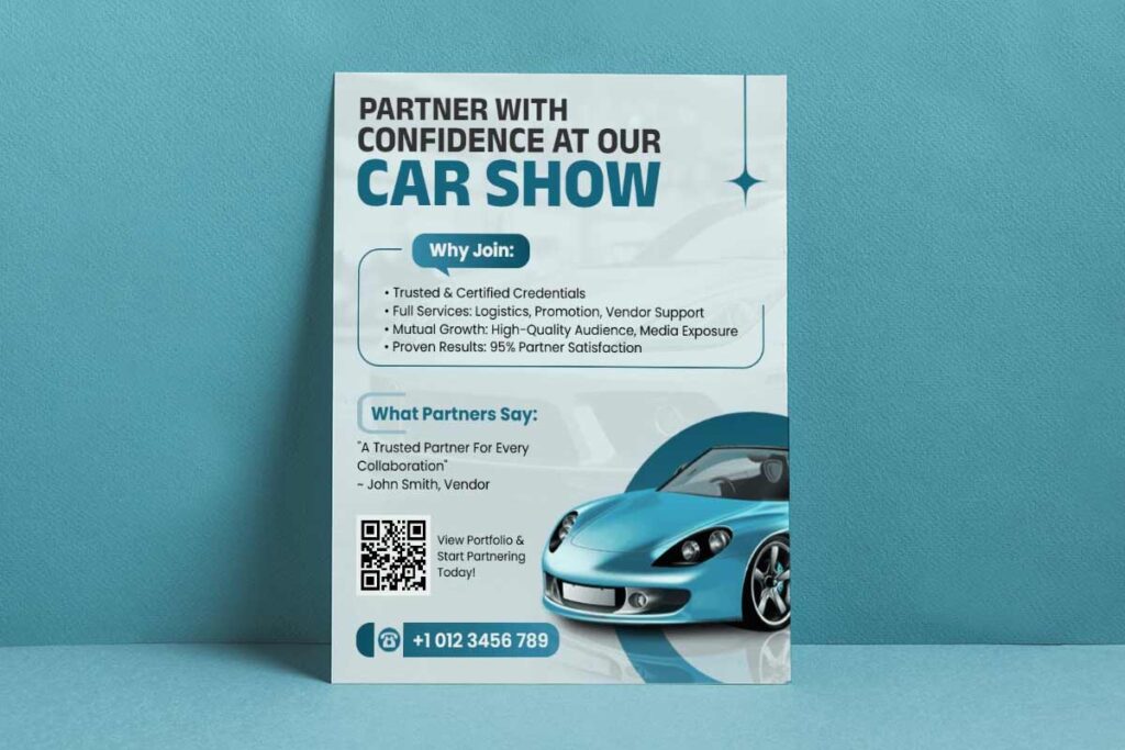 Automotive Partnership Car Show Flyer Template