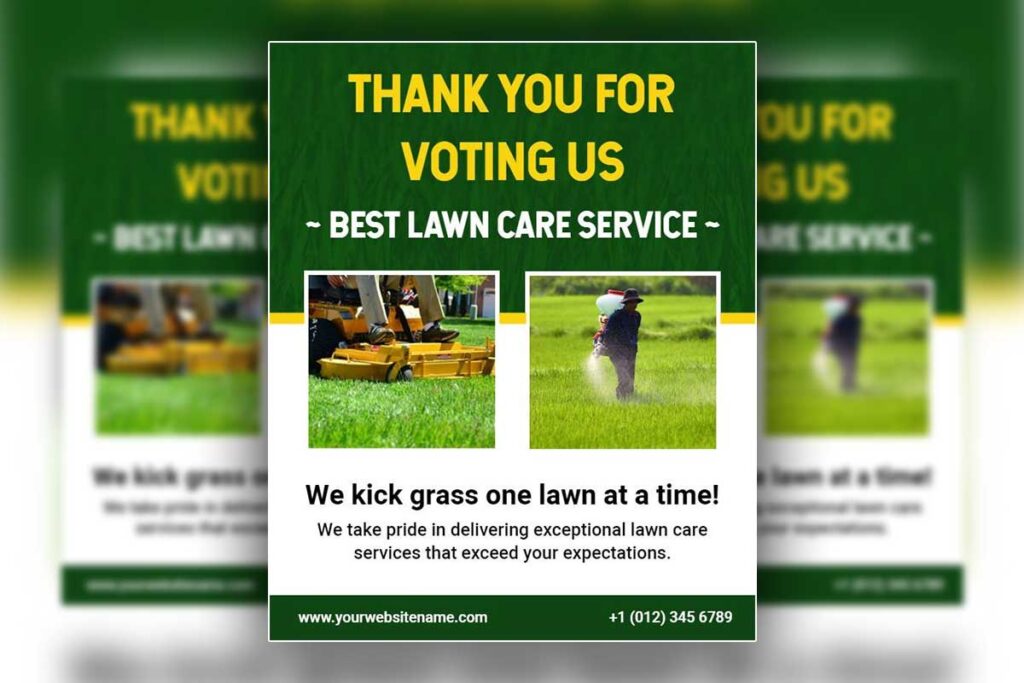Award Winning Lawn Care Service Flyer Template