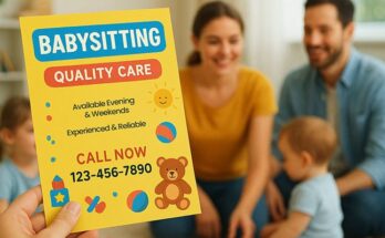 babysitting competitive flyer