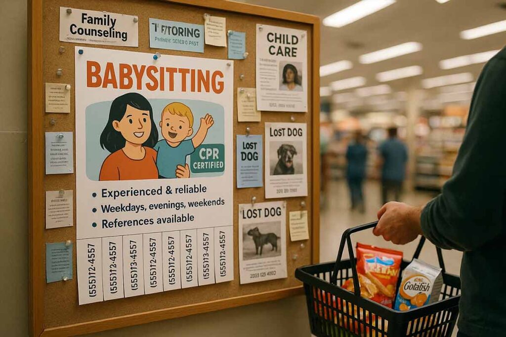 Babysitting Flyer Distribution Methods Maximize Reach