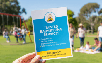 babysitting flyer to expand service area