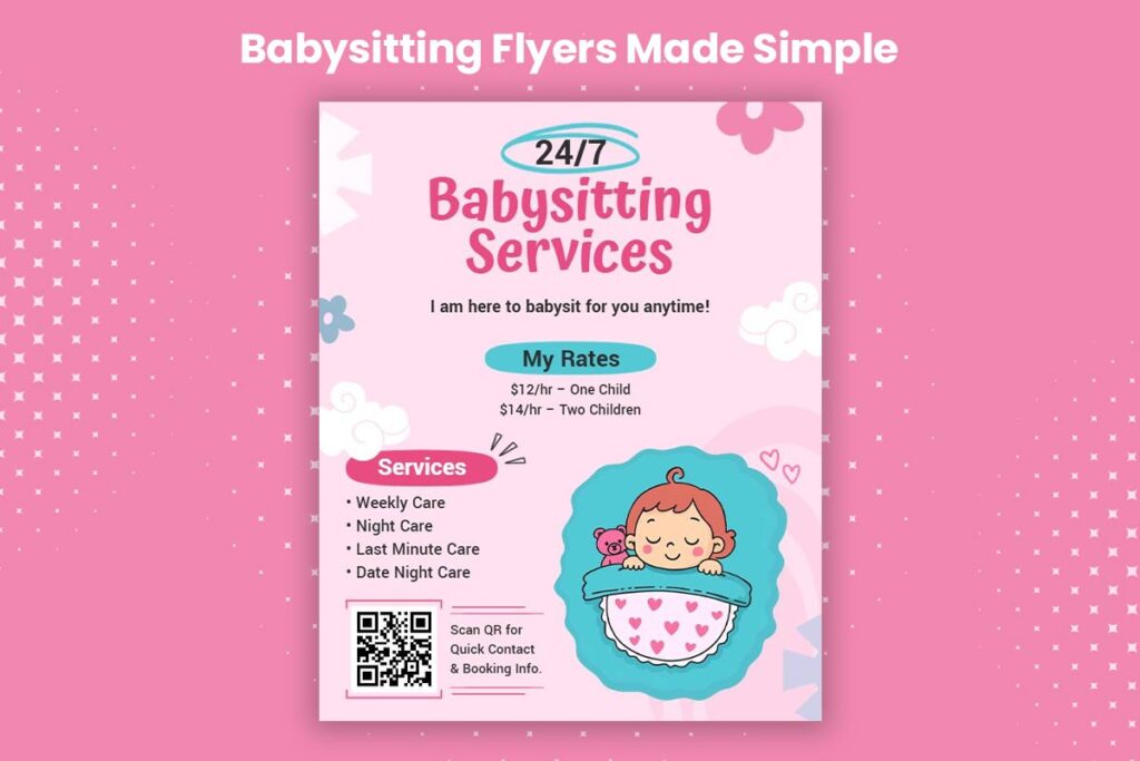 Babysitting Services Flyer Showcase Image