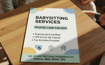 babysitting trust flyers