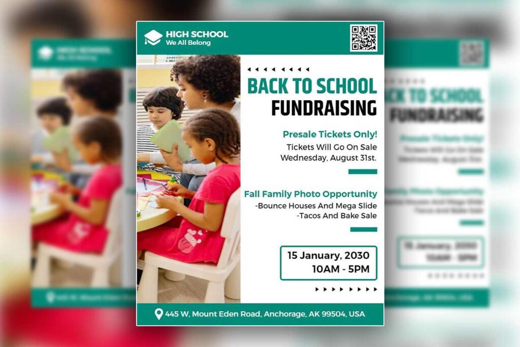 Back to School Fundraising Event Flyer Template