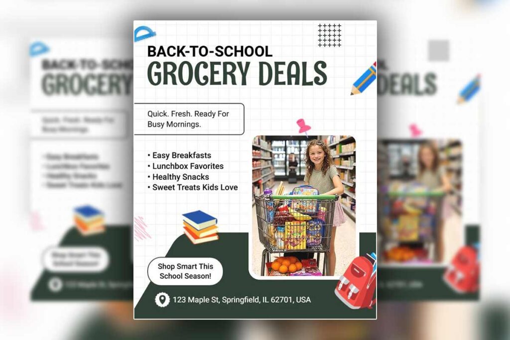Back-to-School Grocery Deals Flyer Template