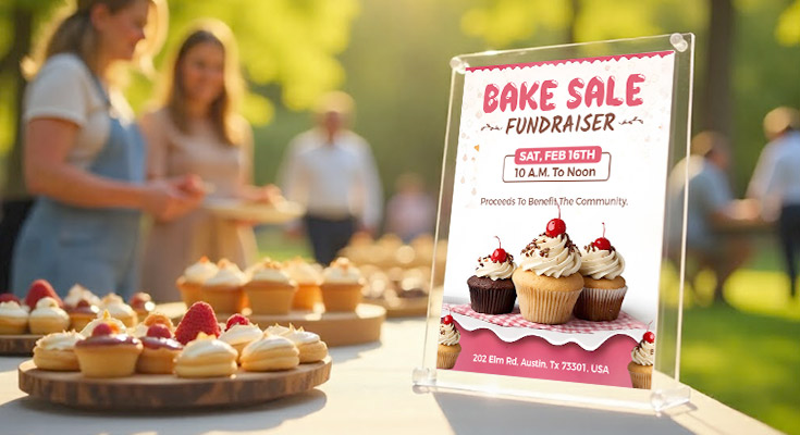 bake sale fundraiser flyer
