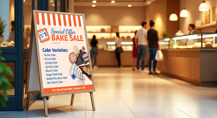 Bake Sale Lead Generation Flyers Acquire New Customers
