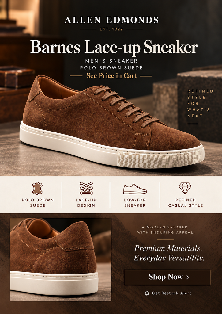 barnes lace up sneaker editorial flyer made with designwiz