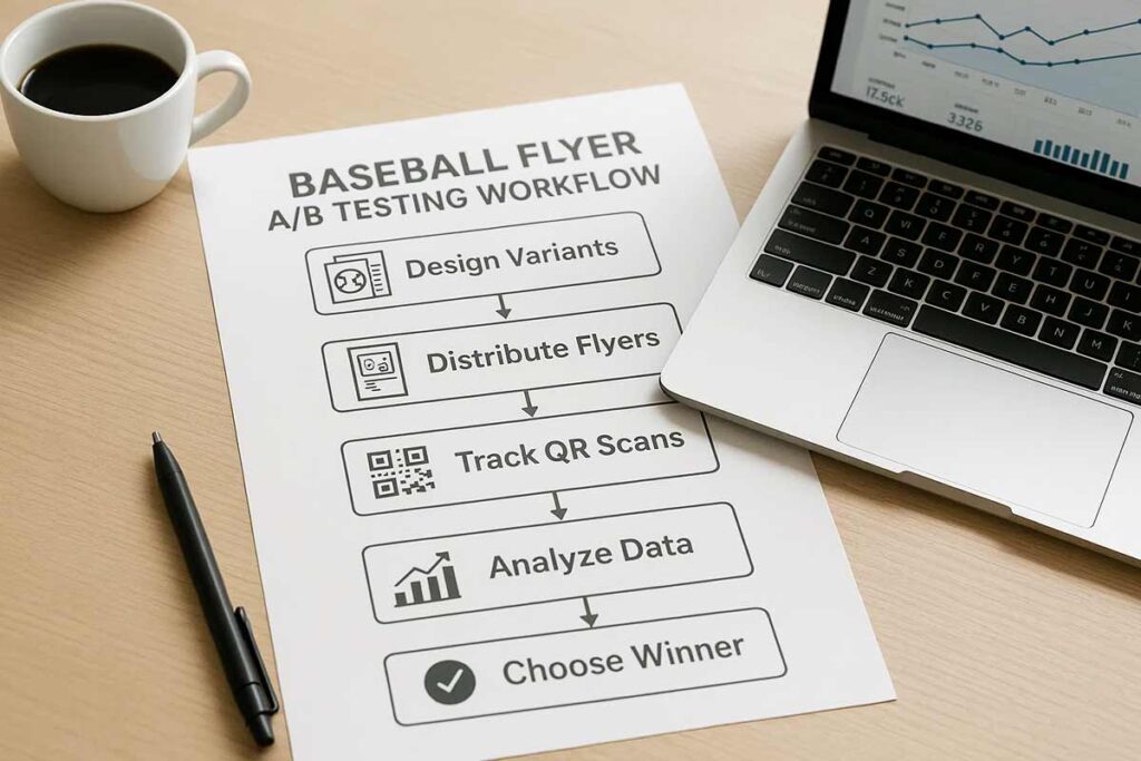 Baseball Flyer Testing Process Workflow