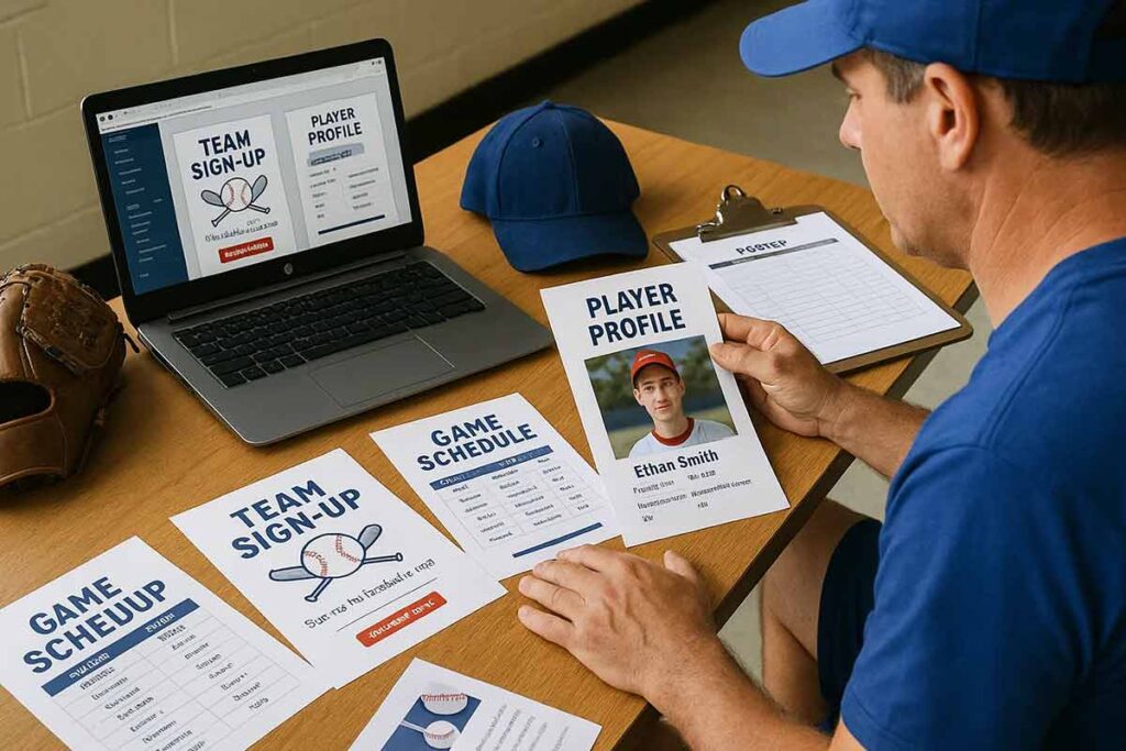 baseball team flyer templates implementation example