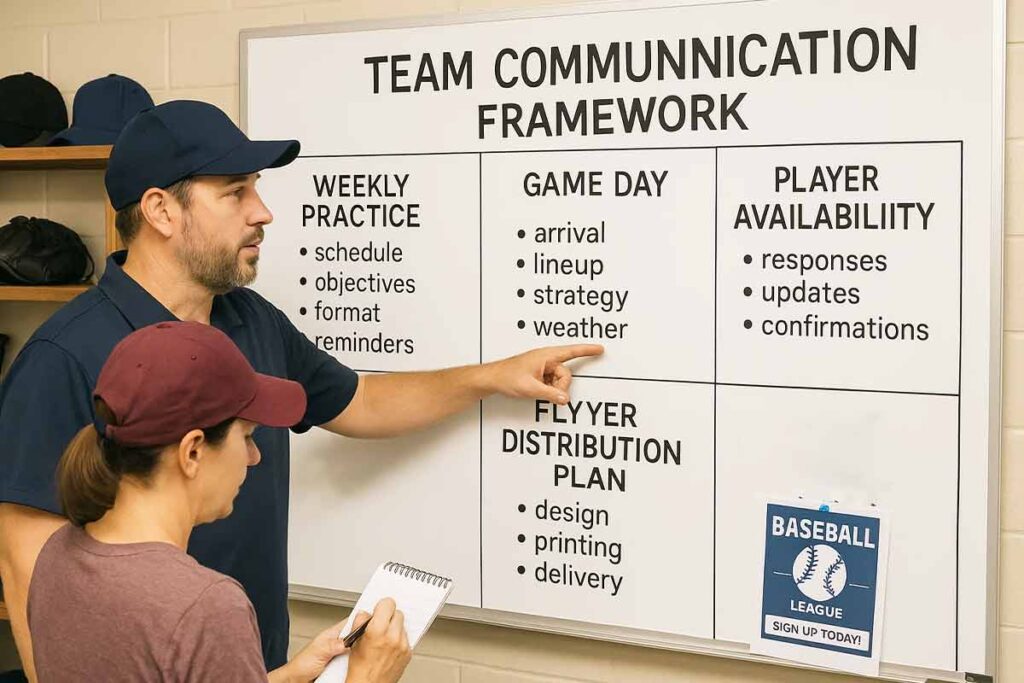baseball team schedule communication