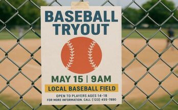 baseball tryout flyer