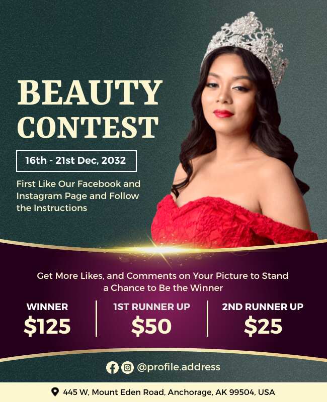 Beauty Contest Flyer Template