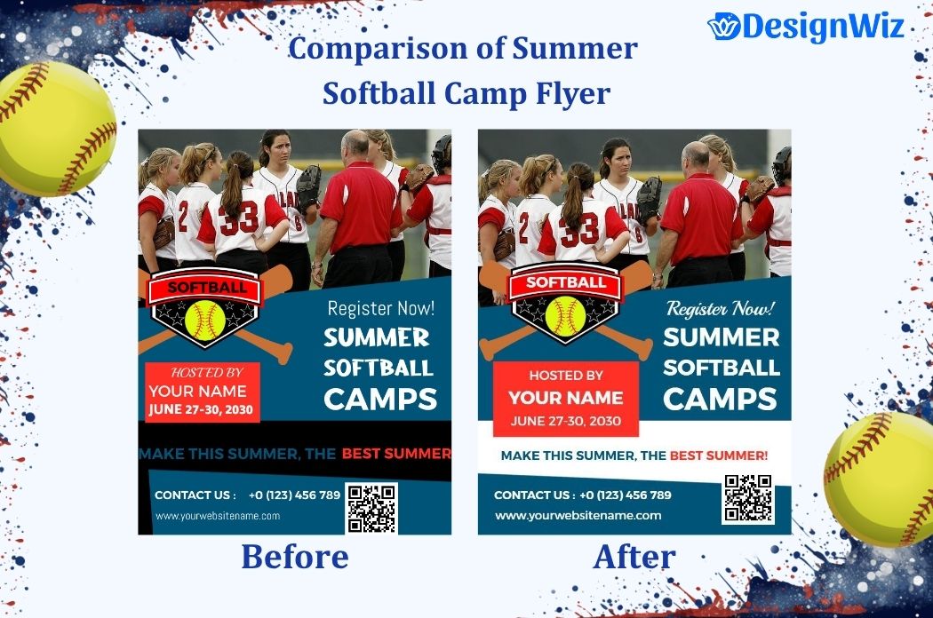Comparison of Softball Summer Camp Flyer Template